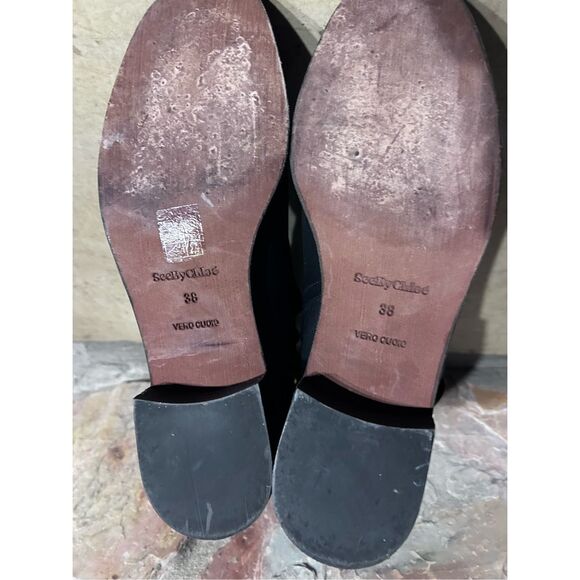 See by Chloe Studded Calf Skin Leather Ankle Booties Black Women's US Size 8 - Picture 12 of 12